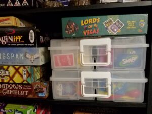 Card game storage solution size