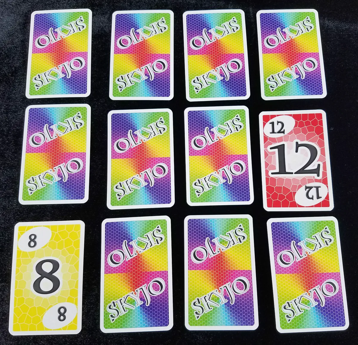 Skyjo card game setup example